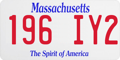 MA license plate 196IY2