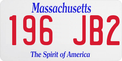 MA license plate 196JB2