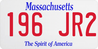 MA license plate 196JR2