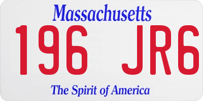 MA license plate 196JR6