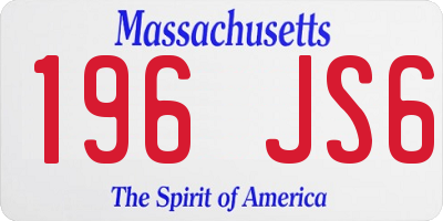MA license plate 196JS6