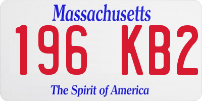 MA license plate 196KB2