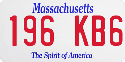 MA license plate 196KB6