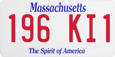 MA license plate 196KI1