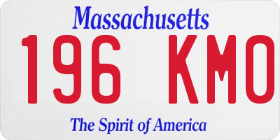 MA license plate 196KM0