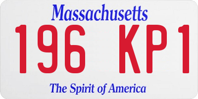 MA license plate 196KP1