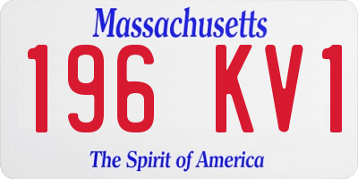 MA license plate 196KV1
