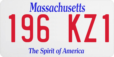 MA license plate 196KZ1