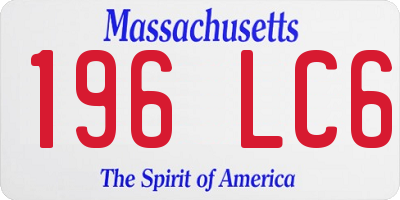 MA license plate 196LC6