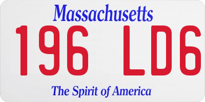 MA license plate 196LD6