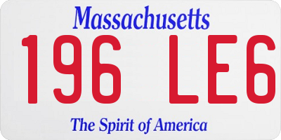 MA license plate 196LE6