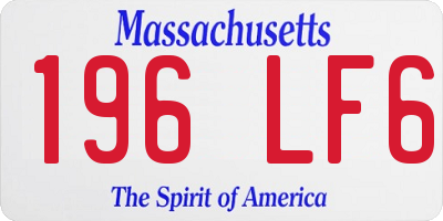 MA license plate 196LF6