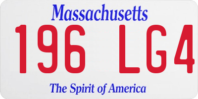 MA license plate 196LG4