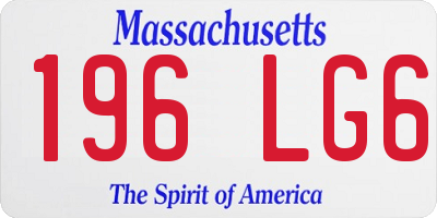 MA license plate 196LG6