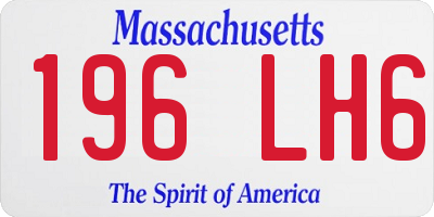 MA license plate 196LH6