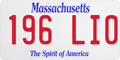 MA license plate 196LI0