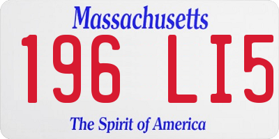 MA license plate 196LI5