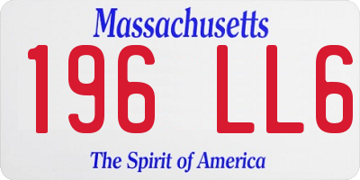 MA license plate 196LL6