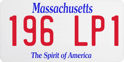 MA license plate 196LP1