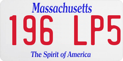 MA license plate 196LP5