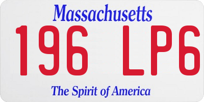 MA license plate 196LP6