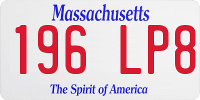 MA license plate 196LP8