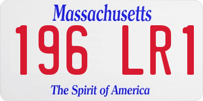 MA license plate 196LR1