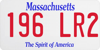 MA license plate 196LR2
