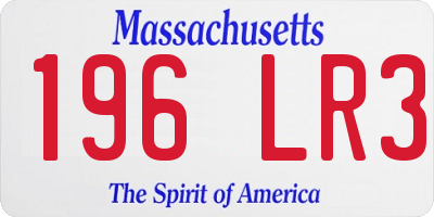 MA license plate 196LR3