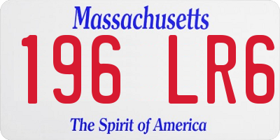 MA license plate 196LR6