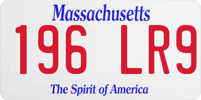 MA license plate 196LR9