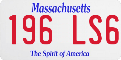 MA license plate 196LS6