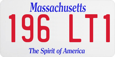 MA license plate 196LT1