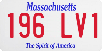 MA license plate 196LV1
