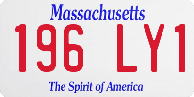 MA license plate 196LY1