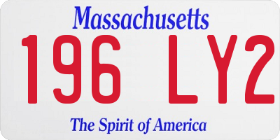 MA license plate 196LY2