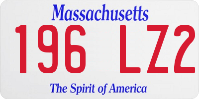 MA license plate 196LZ2