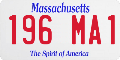 MA license plate 196MA1