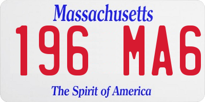 MA license plate 196MA6