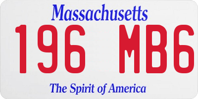 MA license plate 196MB6