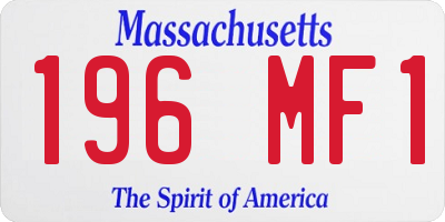 MA license plate 196MF1