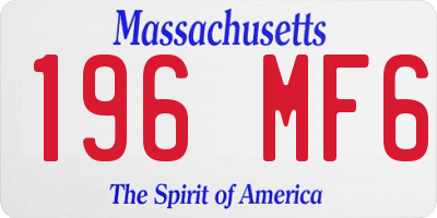 MA license plate 196MF6