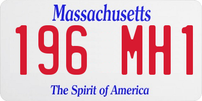 MA license plate 196MH1
