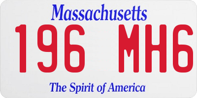 MA license plate 196MH6
