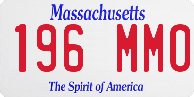MA license plate 196MM0