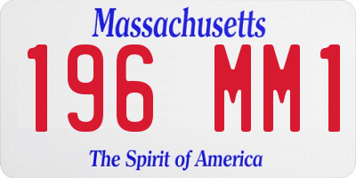 MA license plate 196MM1