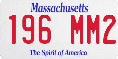 MA license plate 196MM2