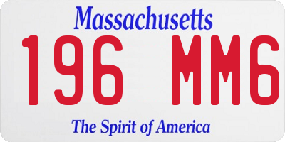 MA license plate 196MM6