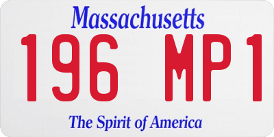 MA license plate 196MP1