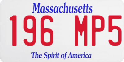 MA license plate 196MP5